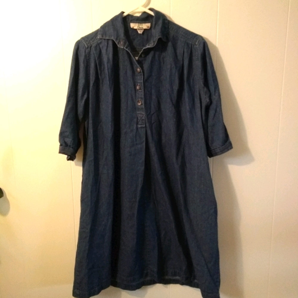 Vintage ORVIS Denim Dress Size Medium